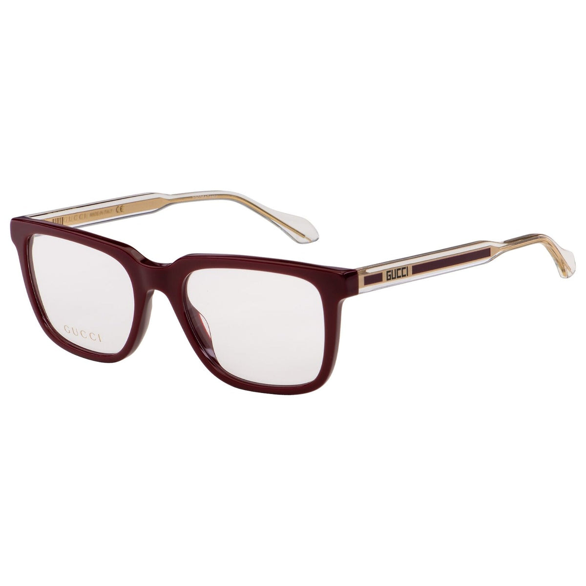 Gucci Men's Sunglasses Fall Winter 2019 Burgundy Transparent Demo Lens Demo Lens  GG0560O 007