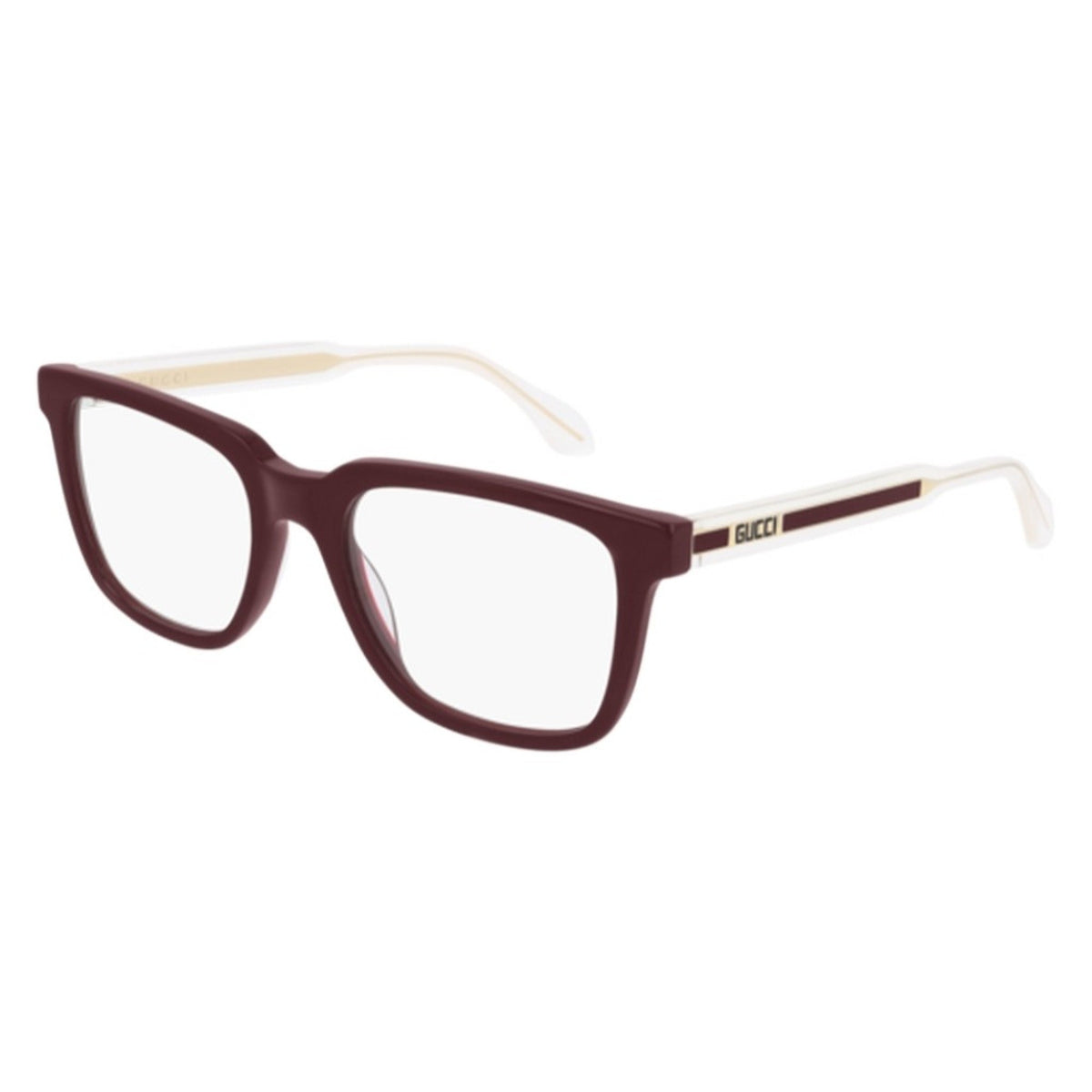 Gucci Men's Sunglasses Spring Summer 2022 Burgundy Transparent Demo Lens Demo Lens  GG0560ON 007