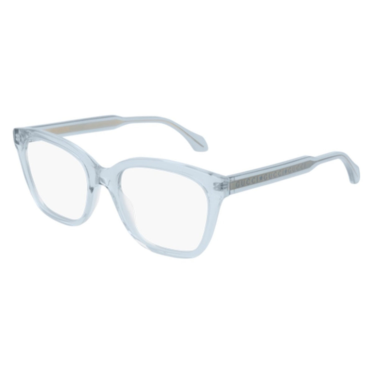 Gucci Women's Sunglasses Spring Summer 2022 Light Blue Transparent Demo Lens Demo Lens  GG0566ON 003