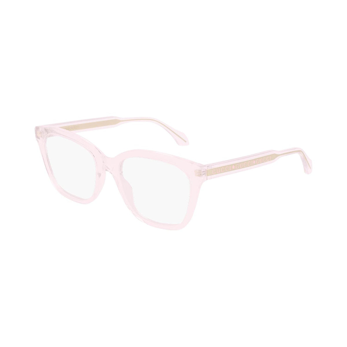 Gucci Women&#39;s Sunglasses Spring Summer 2022 Pink Transparent Demo Lens Demo Lens  GG0566ON 004