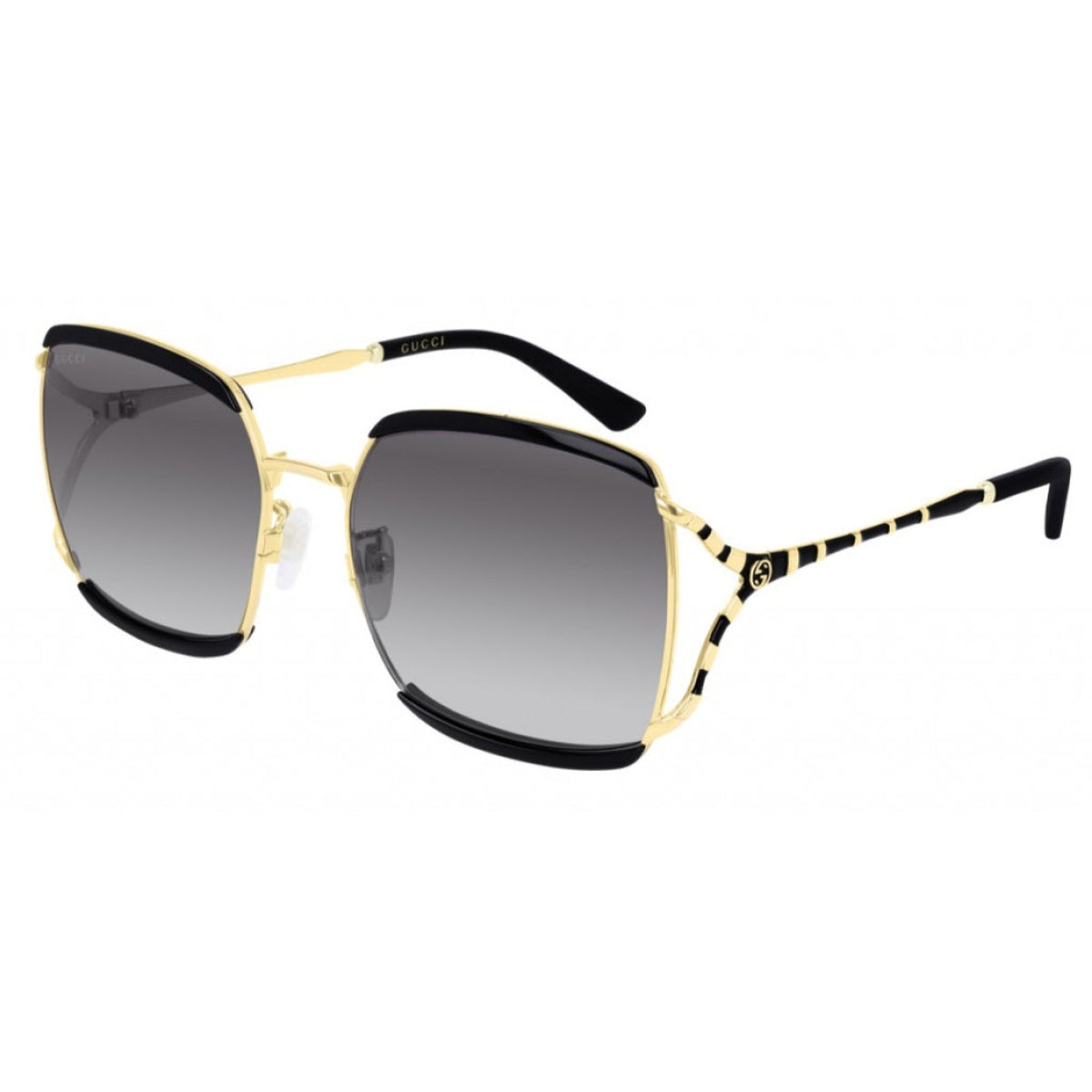 Gucci Women&#39;s Sunglasses Fall Winter 2019 Black Grey Nylon Nylon Gradient GG0593SK 001
