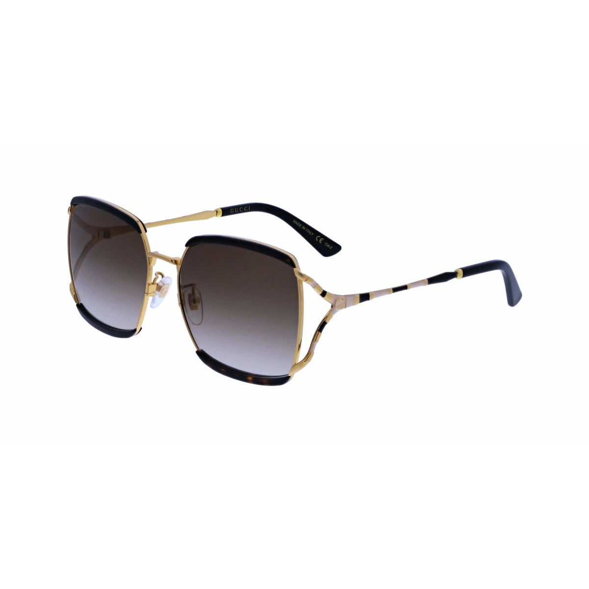 Gucci Women's Sunglasses Fall Winter 2019 Havana Brown Nylon Nylon Gradient GG0593SK 002