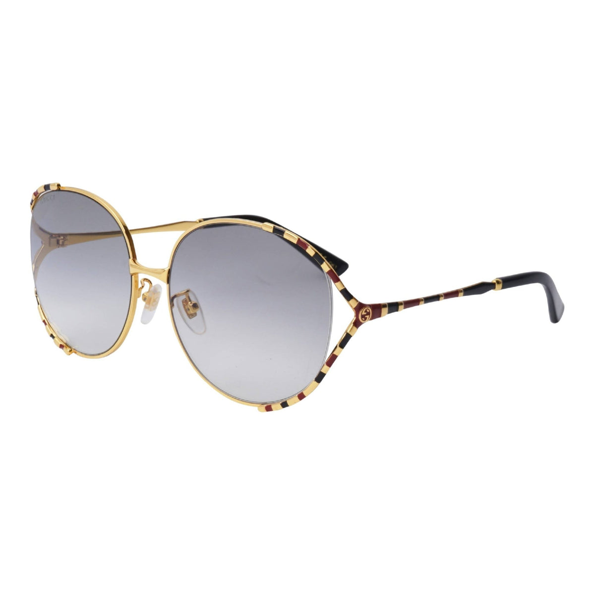 Gucci Women&#39;s Sunglasses Fall Winter 2019 Gold Grey Nylon Nylon Gradient GG0595S 002