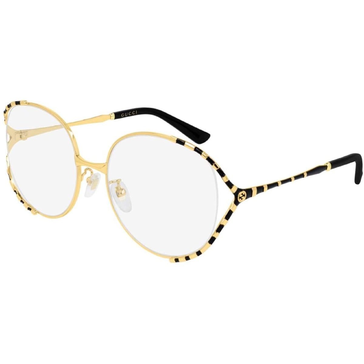 Gucci Women's Sunglasses Fall Winter 2019 Gold Transparent Demo Lens Demo Lens  GG0596OA 001