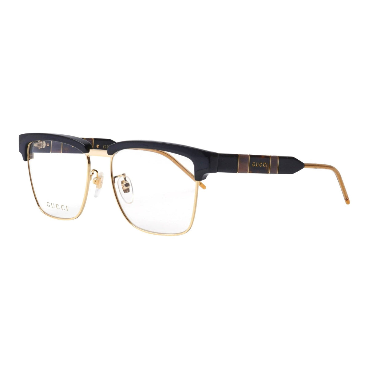 Gucci Men's Sunglasses Fall Winter 2019 Black Transparent Demo Lens Demo Lens  GG0605O 001