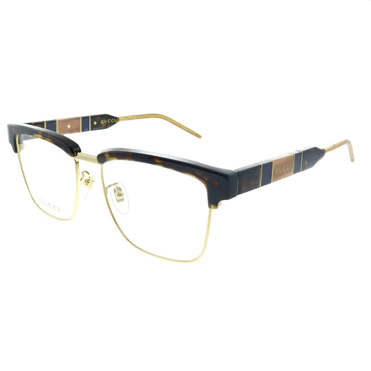 Gucci Men's Sunglasses Fall Winter 2019 Havana Transparent Demo Lens Demo Lens  GG0605O 002