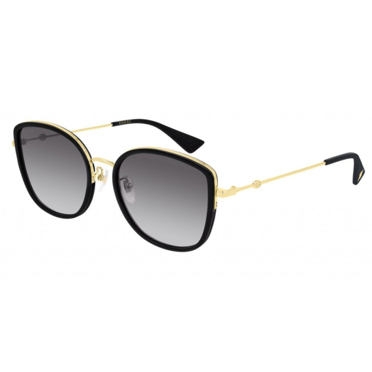 Gucci Women&#39;s Sunglasses Fall Winter 2019 Black Grey Nylon Nylon Gradient GG0606SK 001