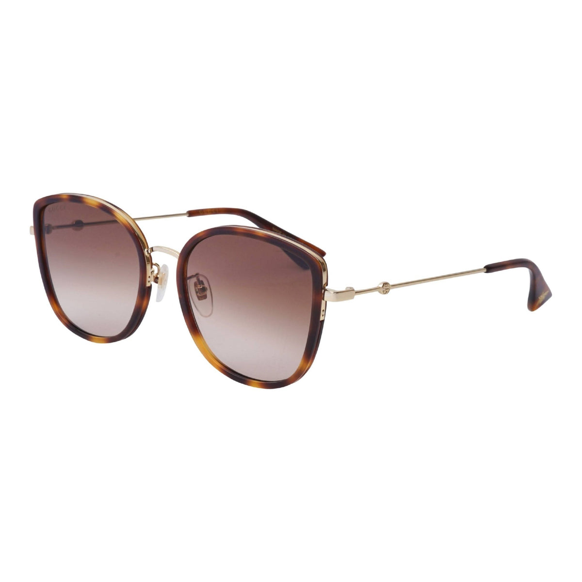 Gucci Women's Sunglasses Fall Winter 2019 Havana Brown Nylon Nylon Gradient GG0606SK 003