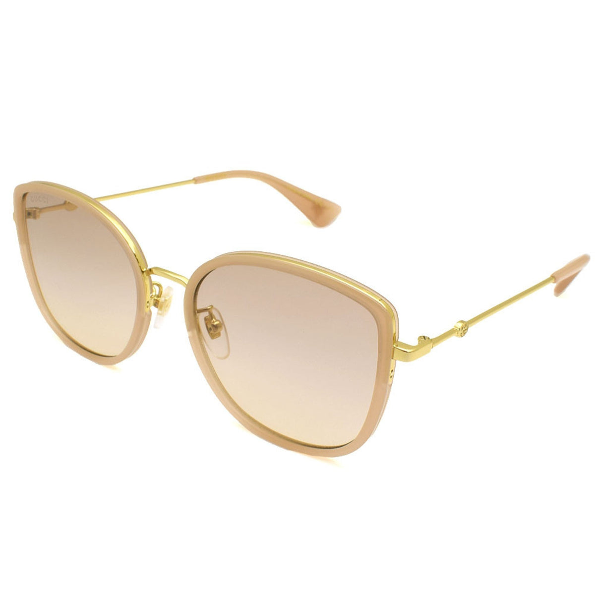 Gucci Women's Sunglasses Fall Winter 2019 Nude Pink Nylon Nylon Gradient GG0606SK 004