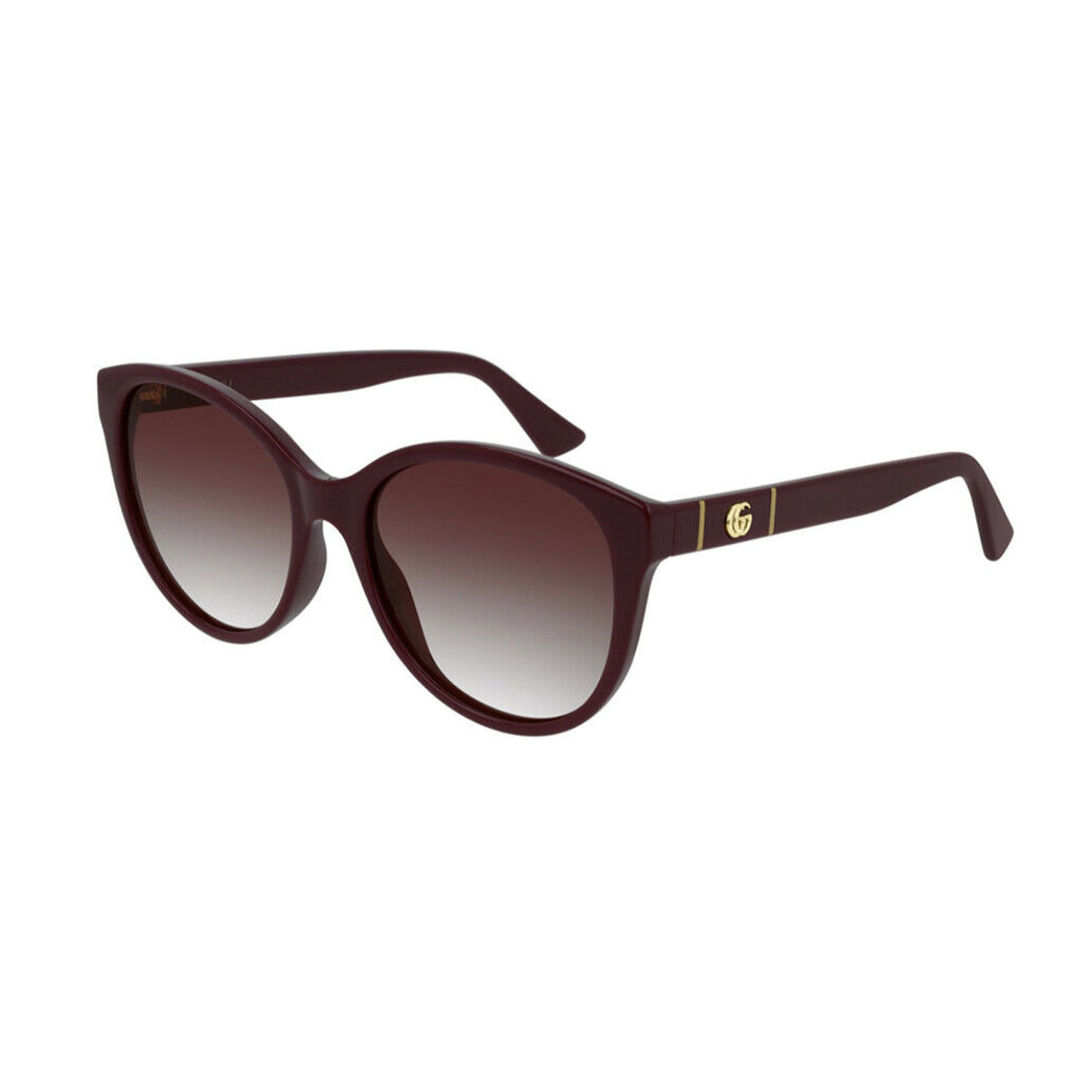 Gucci Women's Sunglasses Spring Summer 2020 Burgundy Red CR 39 CR 39 Gradient GG0631S 003
