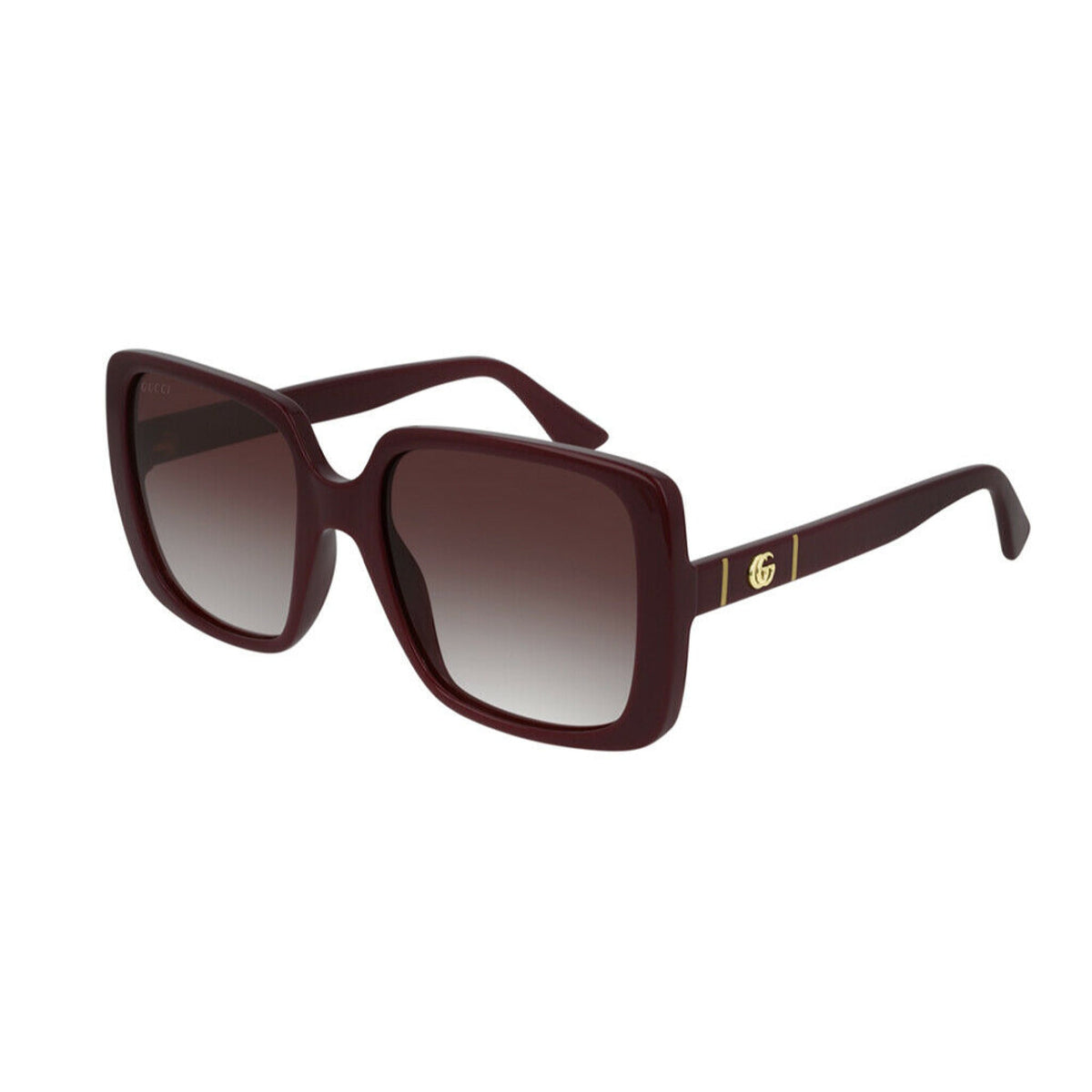 Gucci Women's Sunglasses Spring Summer 2020 Burgundy Red CR 39 CR 39 Gradient GG0632S 003