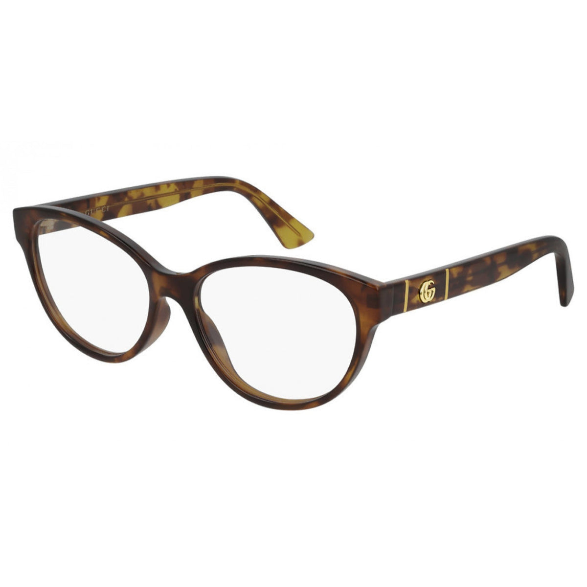 Gucci Women's Sunglasses Spring Summer 2020 Havana Transparent Demo Lens Demo Lens  GG0633O 002