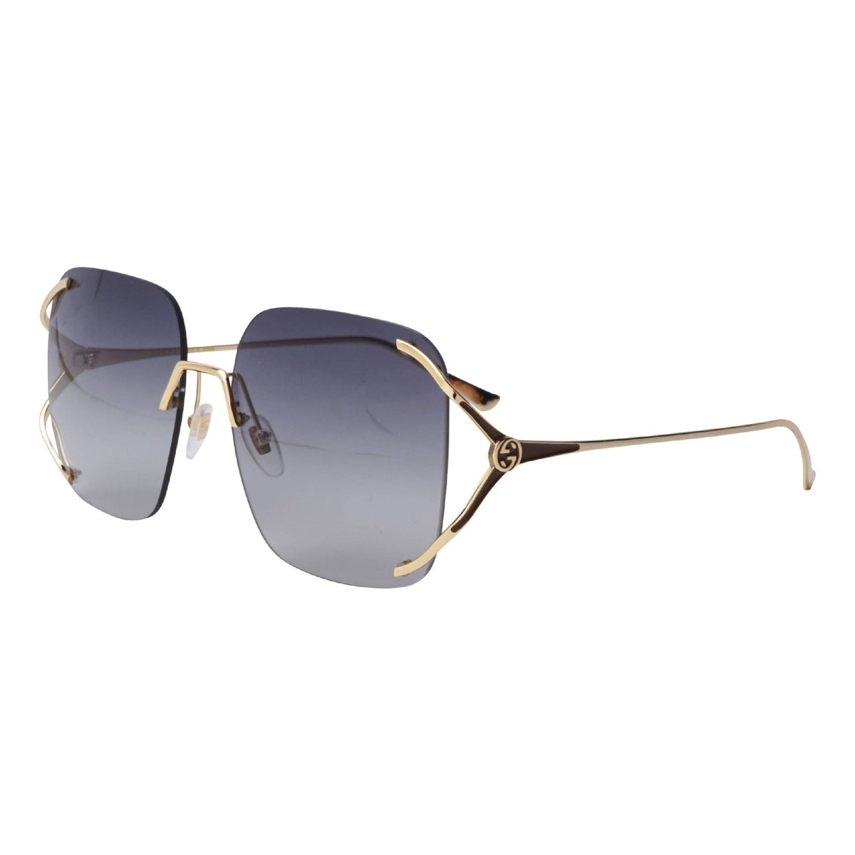 Gucci Women's Sunglasses Spring Summer 2020 Gold Grey Nylon Nylon Gradient GG0646S 001