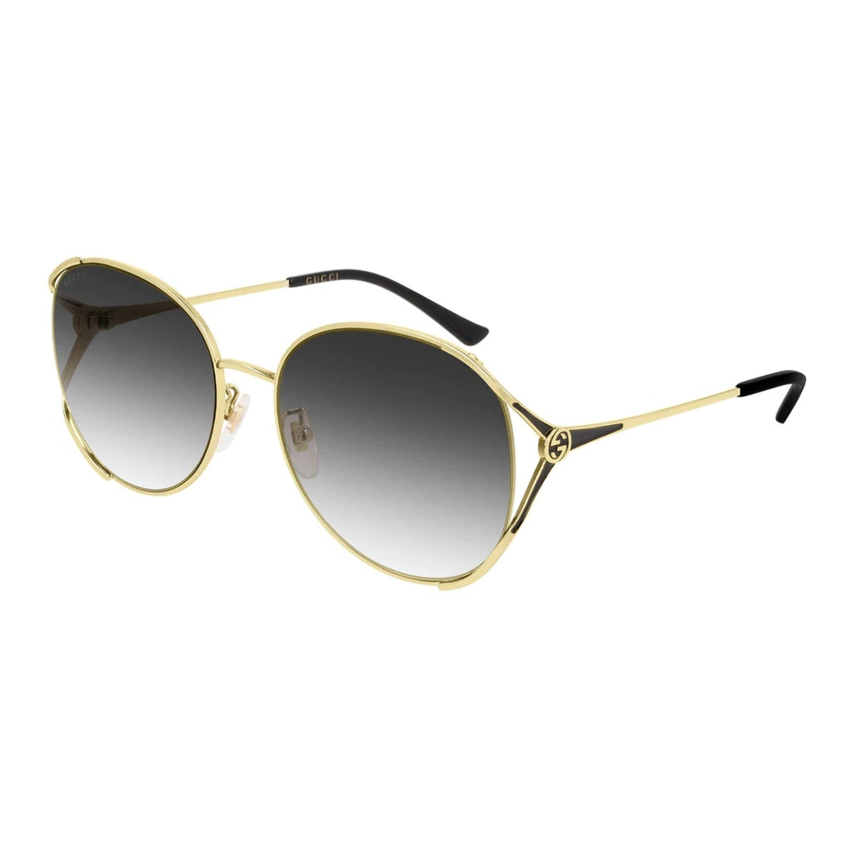 Gucci Women's Sunglasses Spring Summer 2020 Gold Grey Nylon Nylon Gradient GG0650SK 001