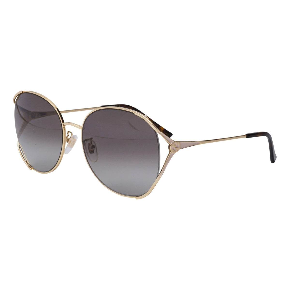 Gucci Women's Sunglasses Spring Summer 2020 Gold Grey Nylon Nylon Gradient GG0650SK 002