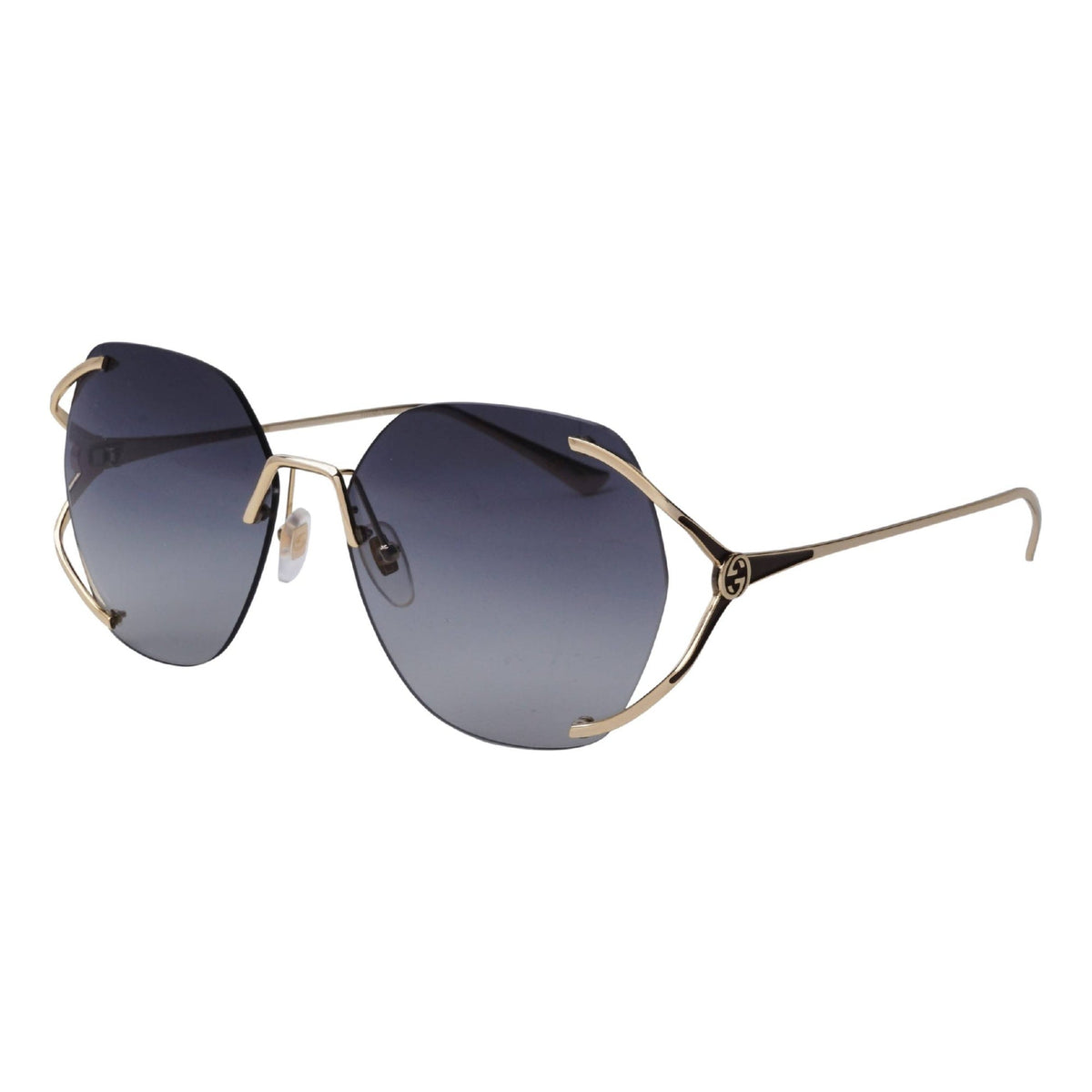 Gucci Women&#39;s Sunglasses Fall Winter 2020 Gold Grey Nylon Nylon Gradient GG0651S 002