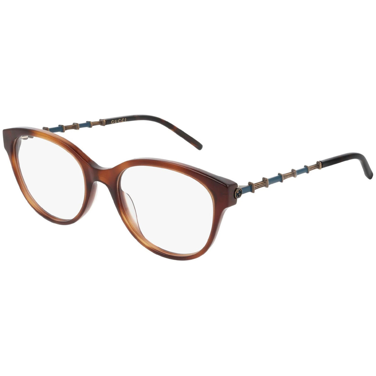 Gucci Women's Sunglasses Spring Summer 2020 Havana Transparent Demo Lens Demo Lens  GG0656O 002