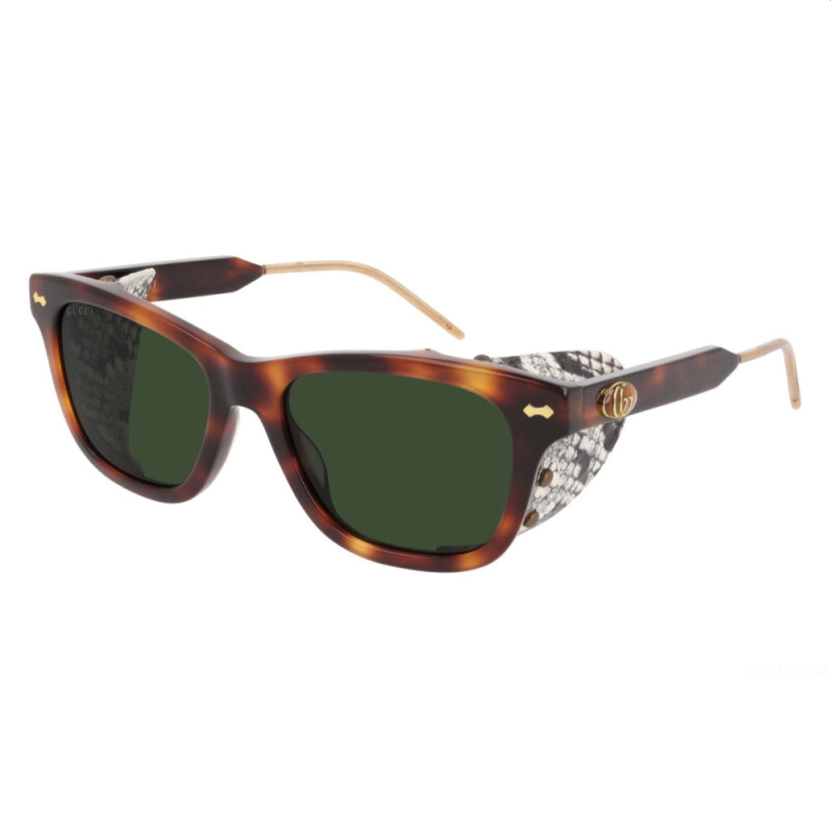 Gucci Men&#39;s Sunglasses Spring Summer 2020 Havana Green Nylon Nylon GG0671S 002
