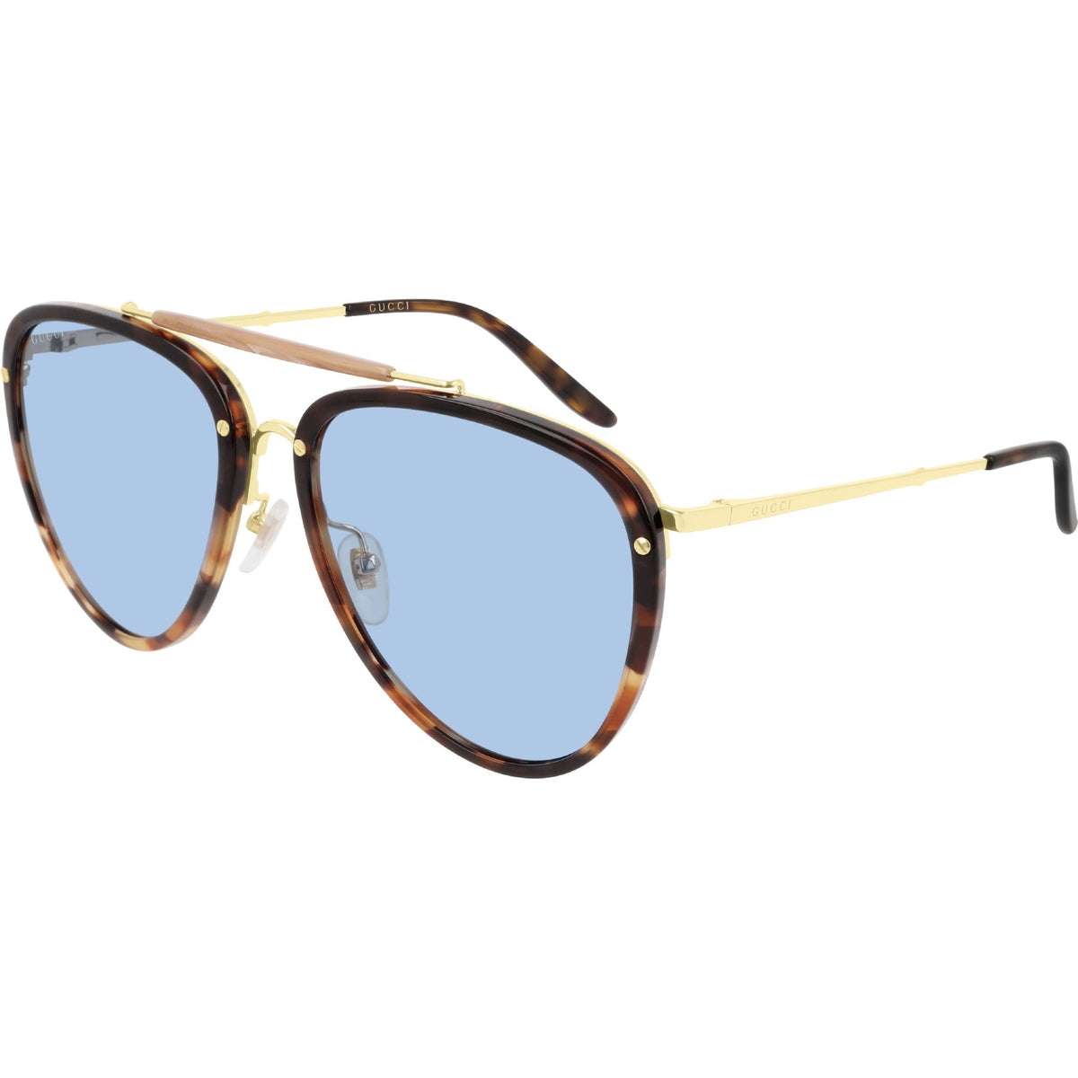 Gucci Men's Sunglasses Spring Summer 2020 Havana Blue Nylon Nylon GG0672S 004