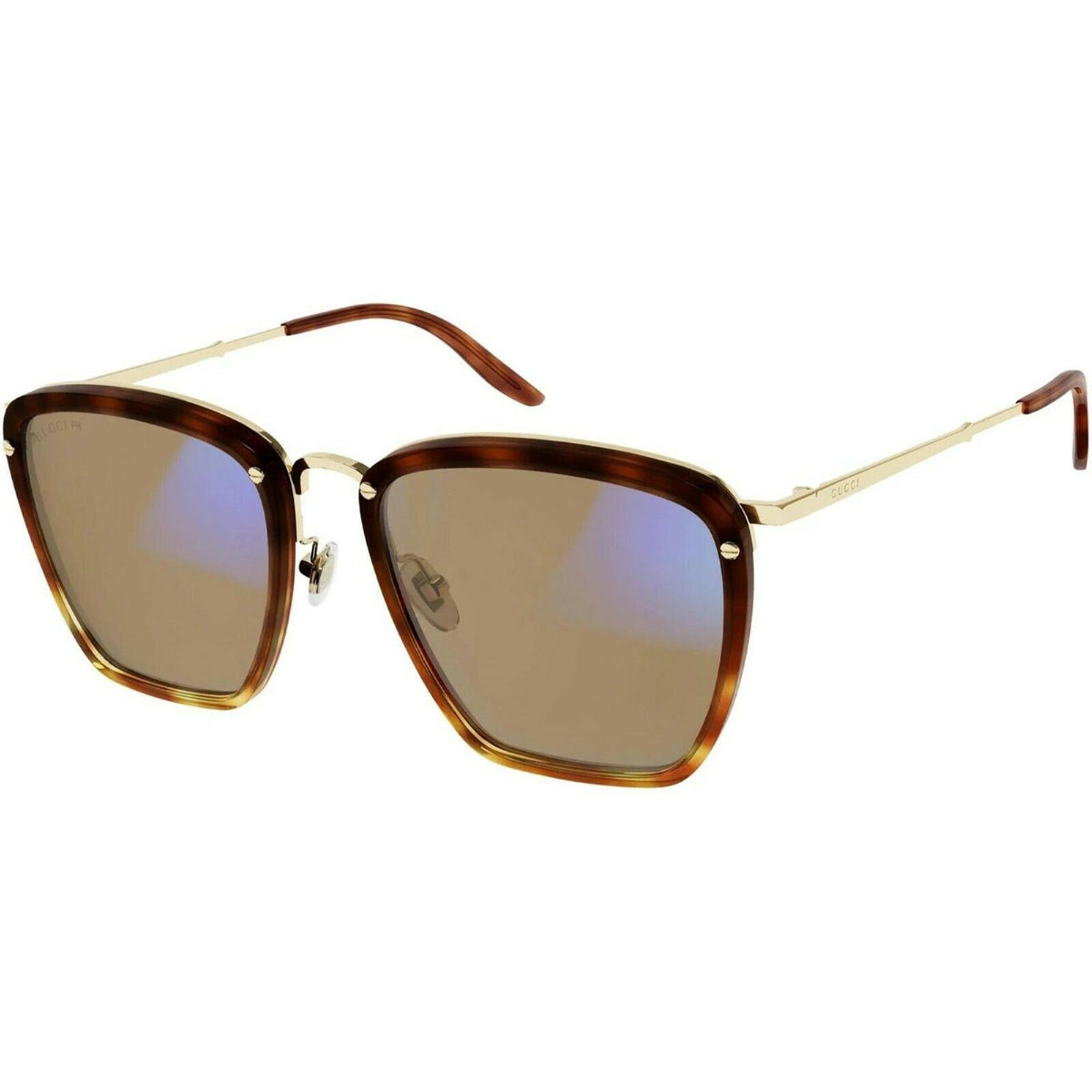 Gucci Men's Sunglasses Spring Summer 2021 Havana Yellow NXT Lens NXT Lens Photocromatic GG0673S 006