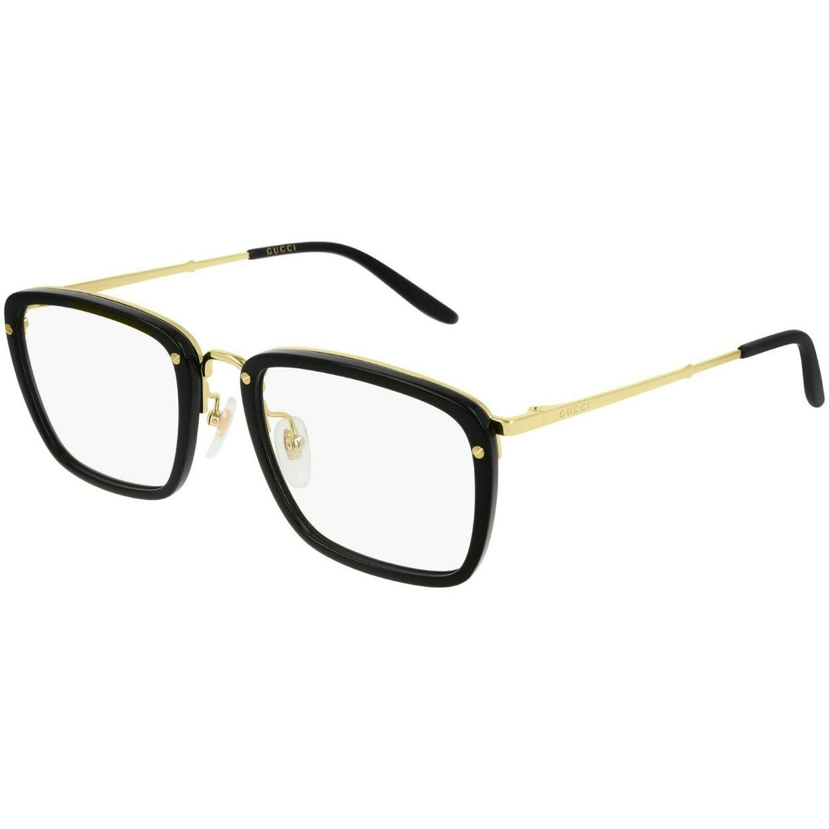 Gucci Men's Sunglasses Spring Summer 2020 Black Transparent Demo Lens Demo Lens  GG0676O 001