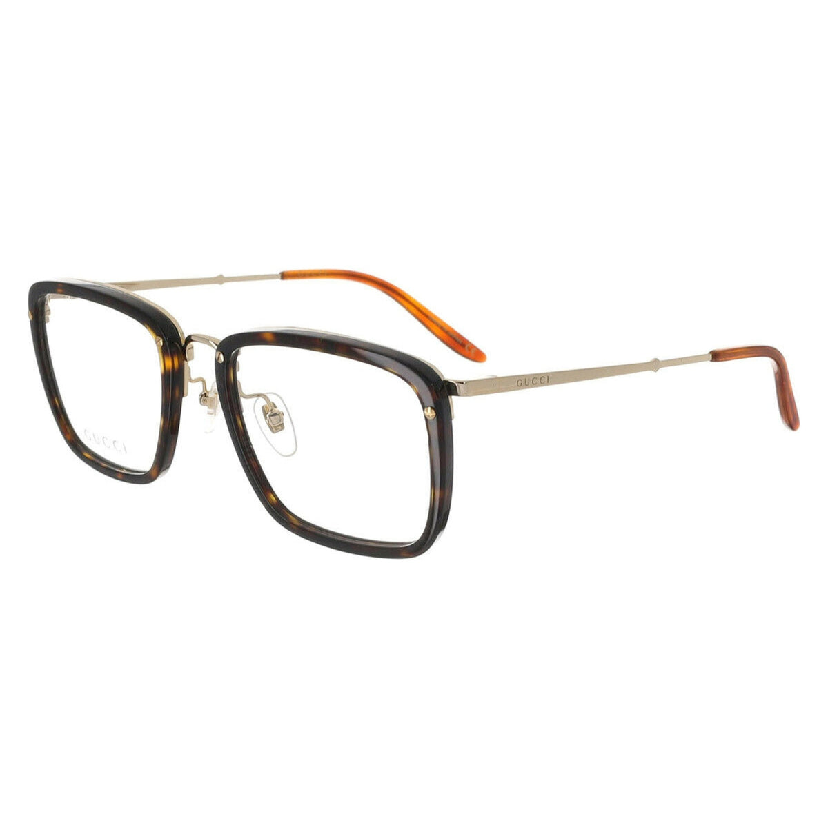 Gucci Men's Sunglasses Spring Summer 2020 Havana Transparent Demo Lens Demo Lens  GG0676O 004