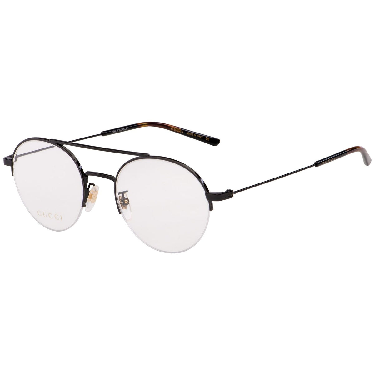 Gucci Men&#39;s Sunglasses Spring Summer 2020 Black Transparent Demo Lens Demo Lens  GG0682O 001