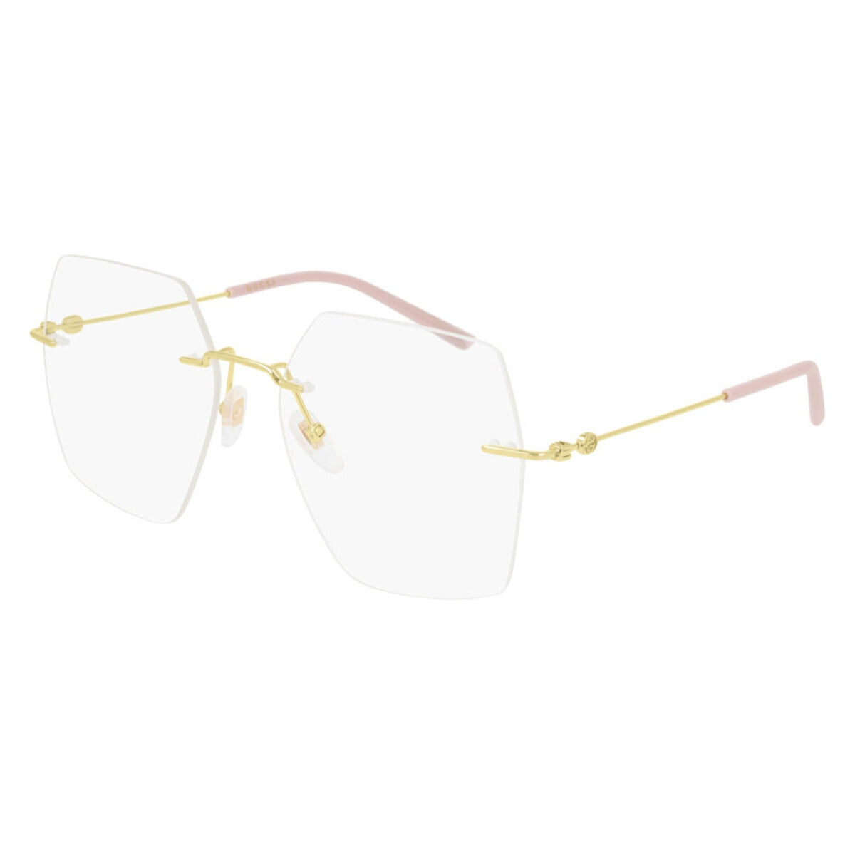 Gucci Women's Sunglasses Spring Summer 2020 Gold Transparent Demo Lens Demo Lens  GG0683O 004