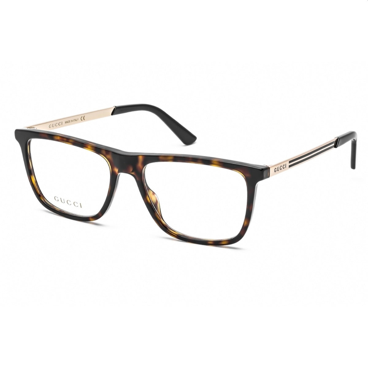 Gucci Men's Sunglasses Spring Summer 2020 Havana Transparent Demo Lens Demo Lens  GG0691O 005