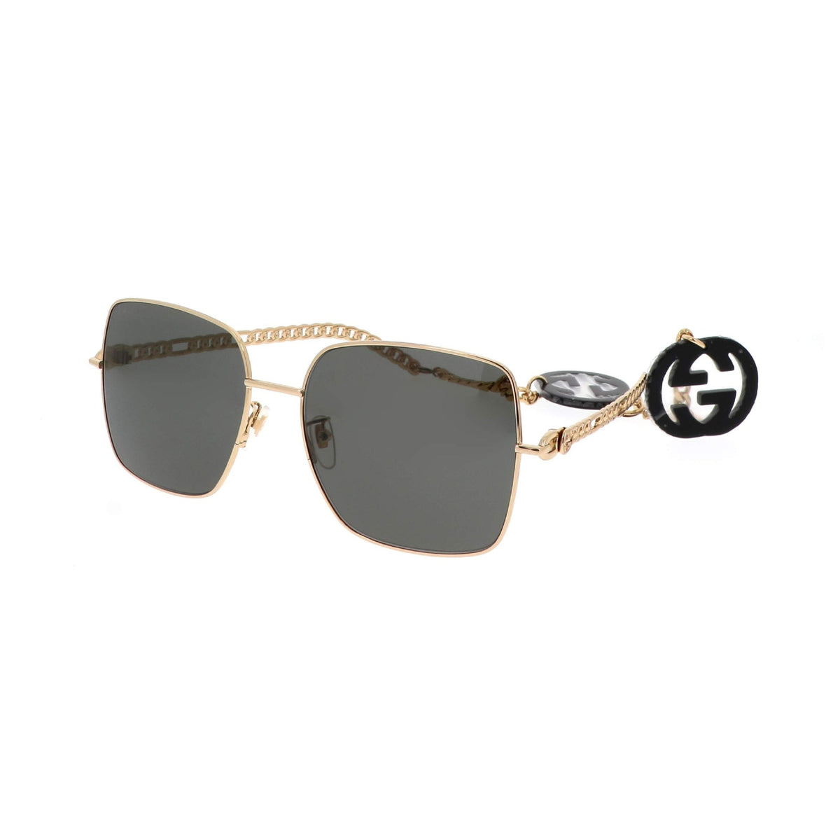 Gucci Women's Sunglasses Spring Summer 2020 Gold Grey Nylon Nylon GG0724S 001