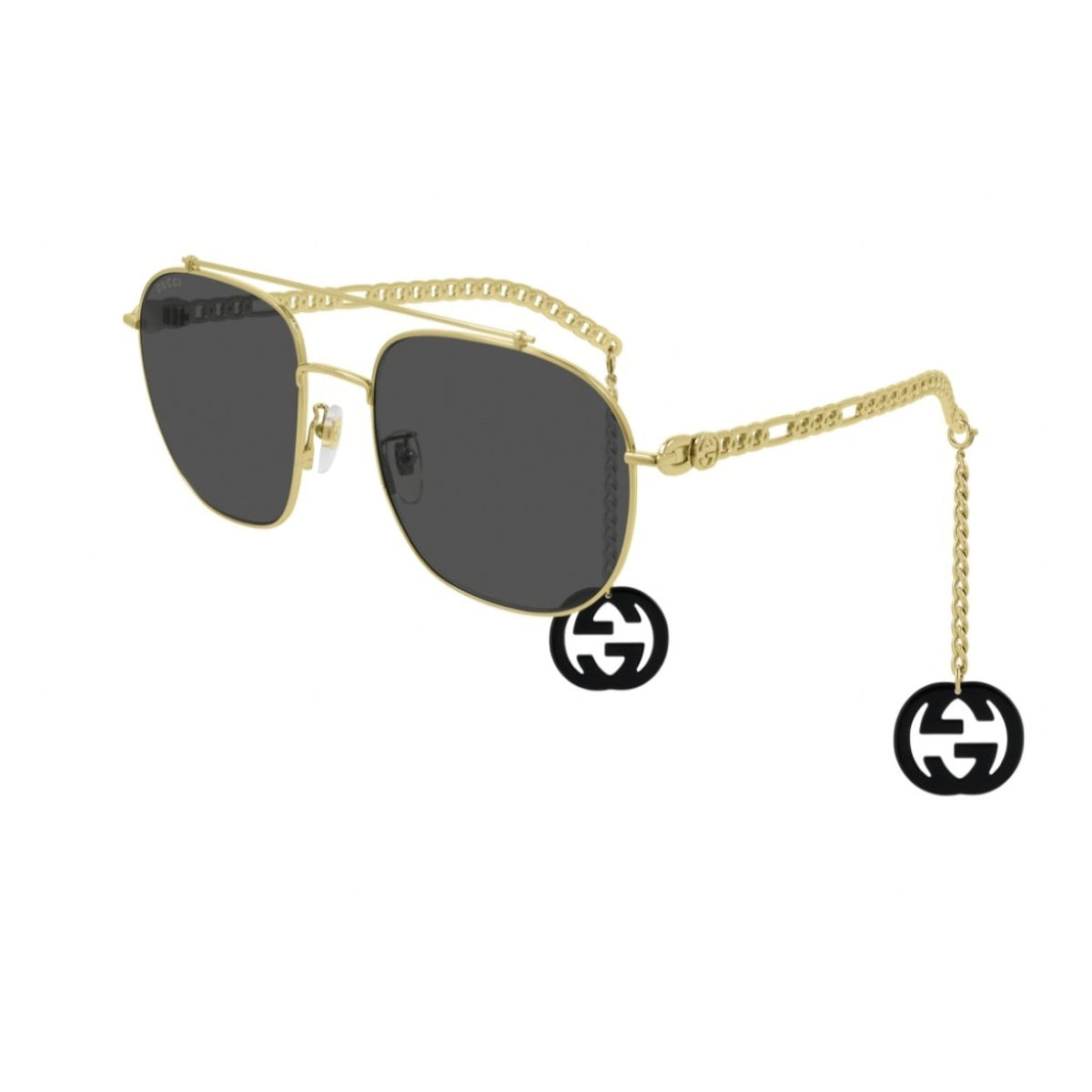 Gucci Men's Sunglasses Spring Summer 2020 Gold Grey Nylon Nylon GG0727S 001