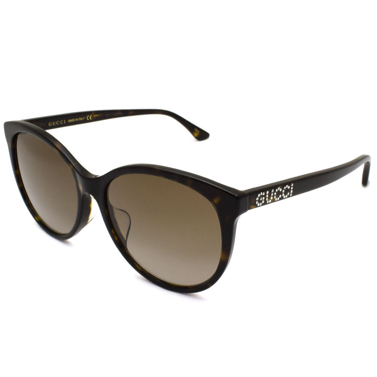 Gucci Women&#39;s Sunglasses Spring Summer 2020 Havana Brown Nylon Nylon Gradient GG0729SA 002