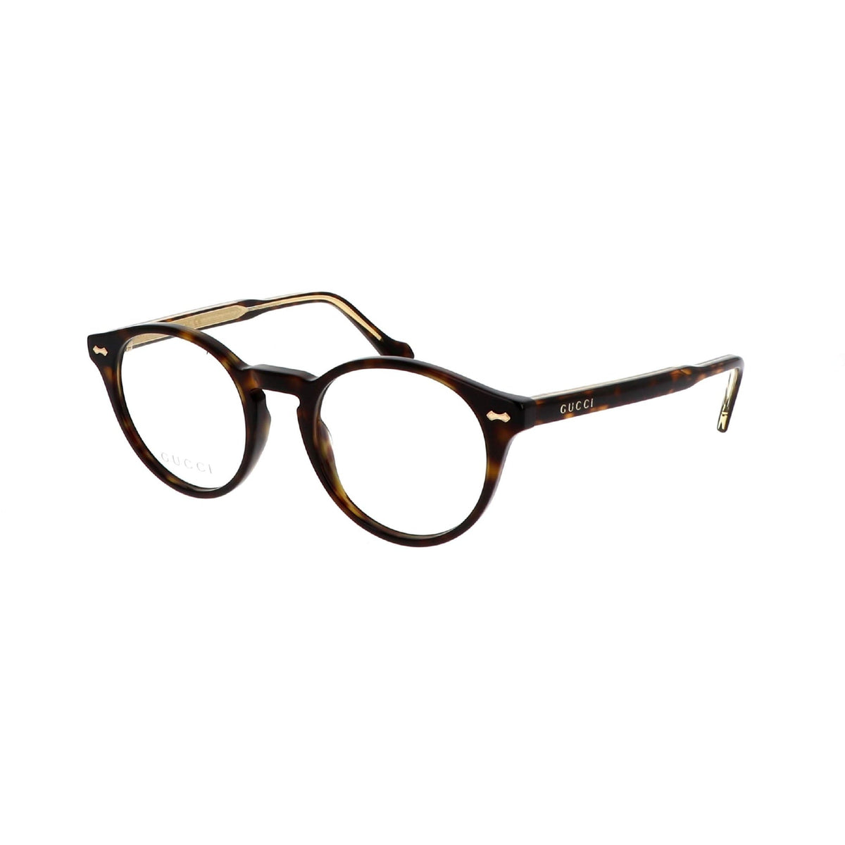 Gucci Unisex Sunglasses Spring Summer 2020 Havana Transparent Demo Lens Demo Lens  GG0738O 002