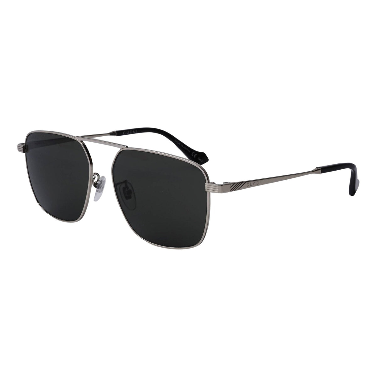 Gucci Men&#39;s Sunglasses Spring Summer 2020 Silver Grey Nylon Nylon GG0743S 005