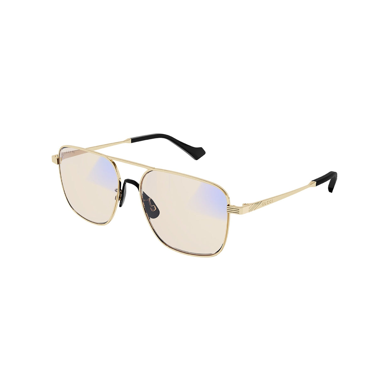 Gucci Men's Sunglasses Spring Summer 2021 Gold Yellow NXT Lens NXT Lens Photocromatic GG0743S 006