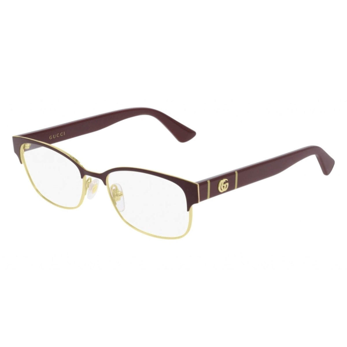 Gucci Women's Sunglasses Spring Summer 2020 Burgundy Transparent Demo Lens Demo Lens  GG0751O 003