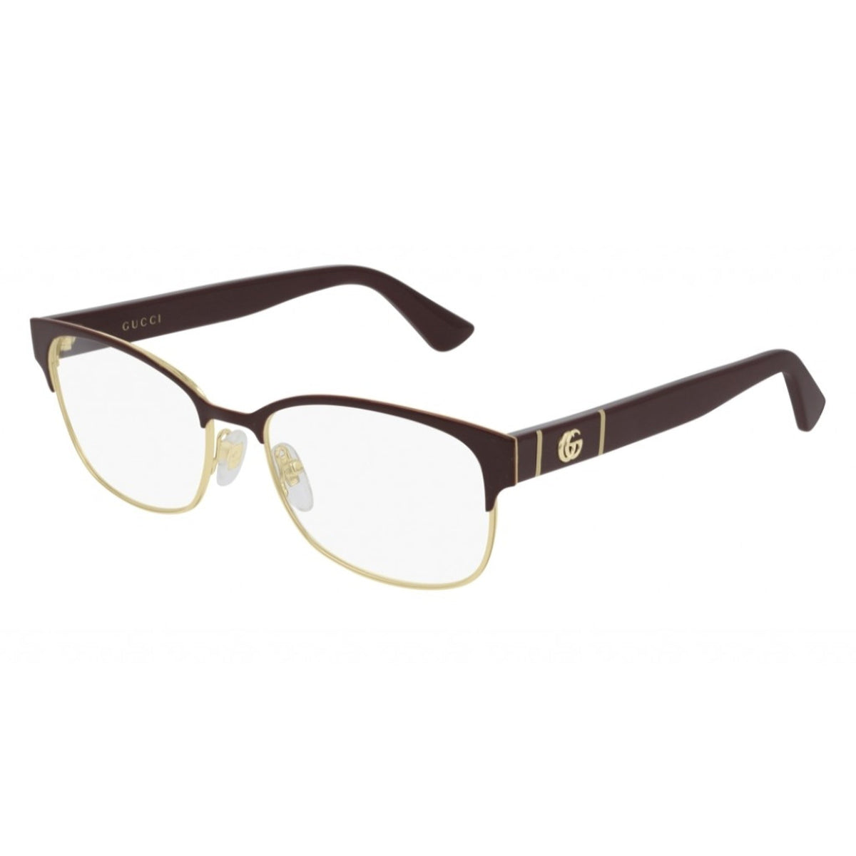 Gucci Women's Sunglasses Spring Summer 2020 Burgundy Transparent Demo Lens Demo Lens  GG0751O 006