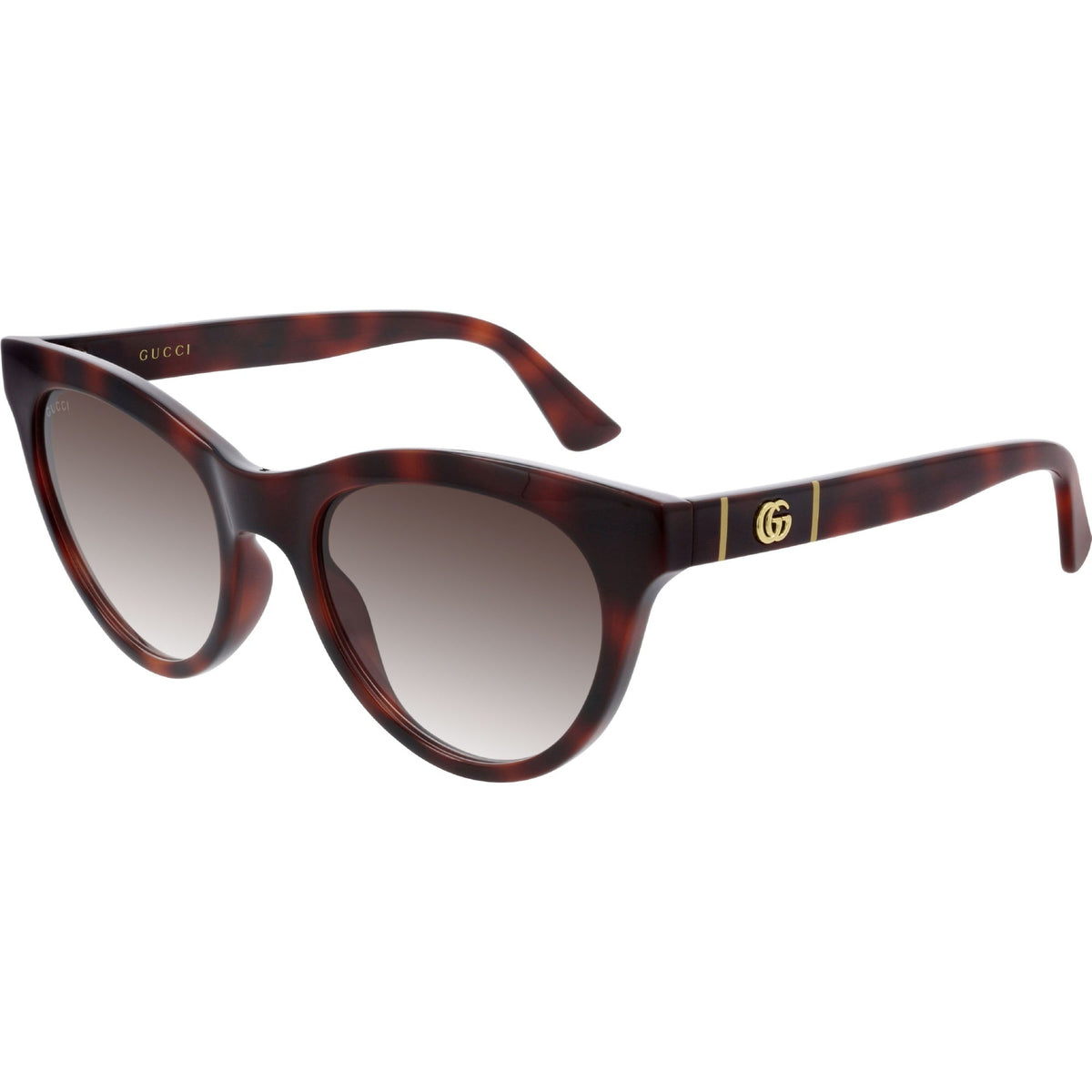 Gucci Women's Sunglasses Spring Summer 2020 Havana Brown CR 39 CR 39 Gradient GG0763S 002