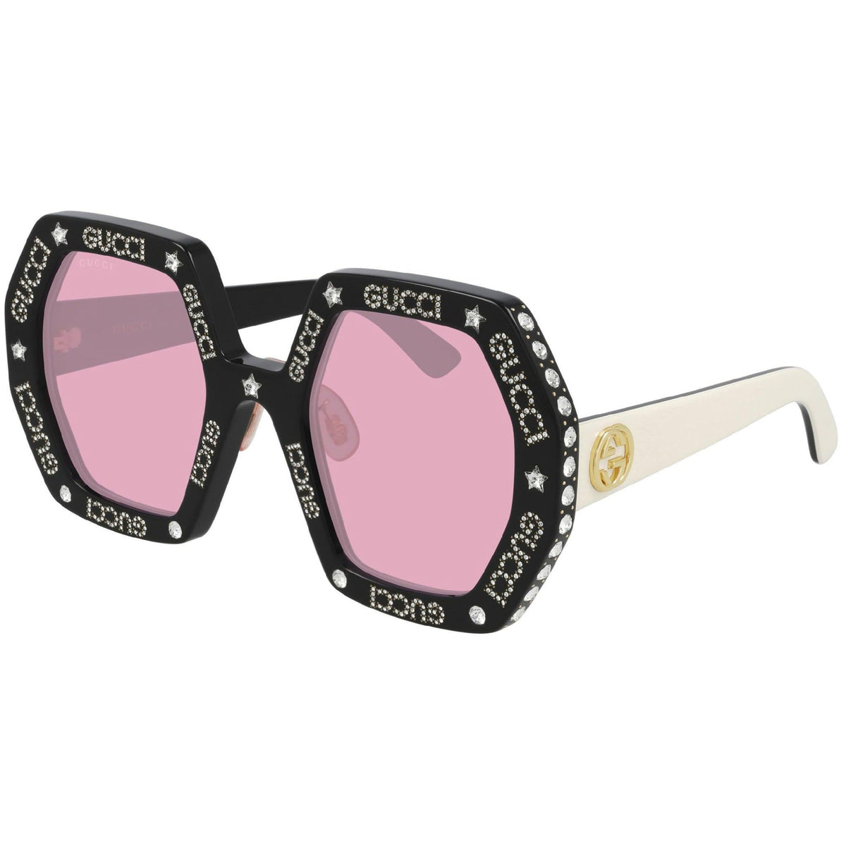 Gucci Women's Sunglasses Spring Summer2021 Black Pink Nylon Nylon GG0772S 012