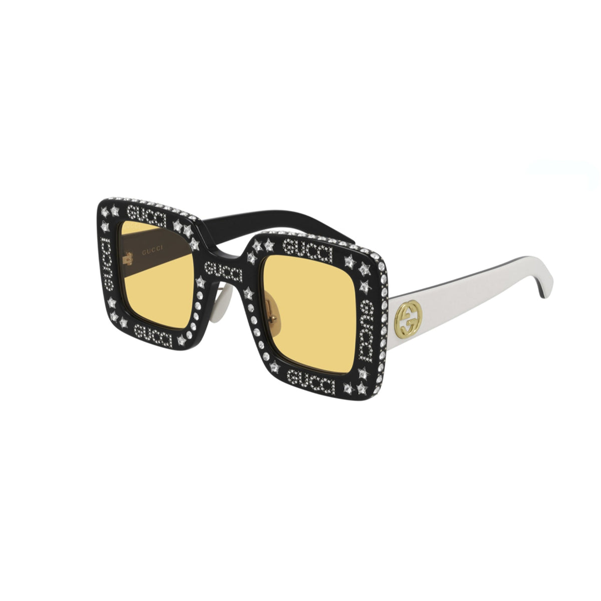 Gucci Women's Sunglasses Spring Summer 2021 Black Yellow Nylon Nylon GG0780S 008