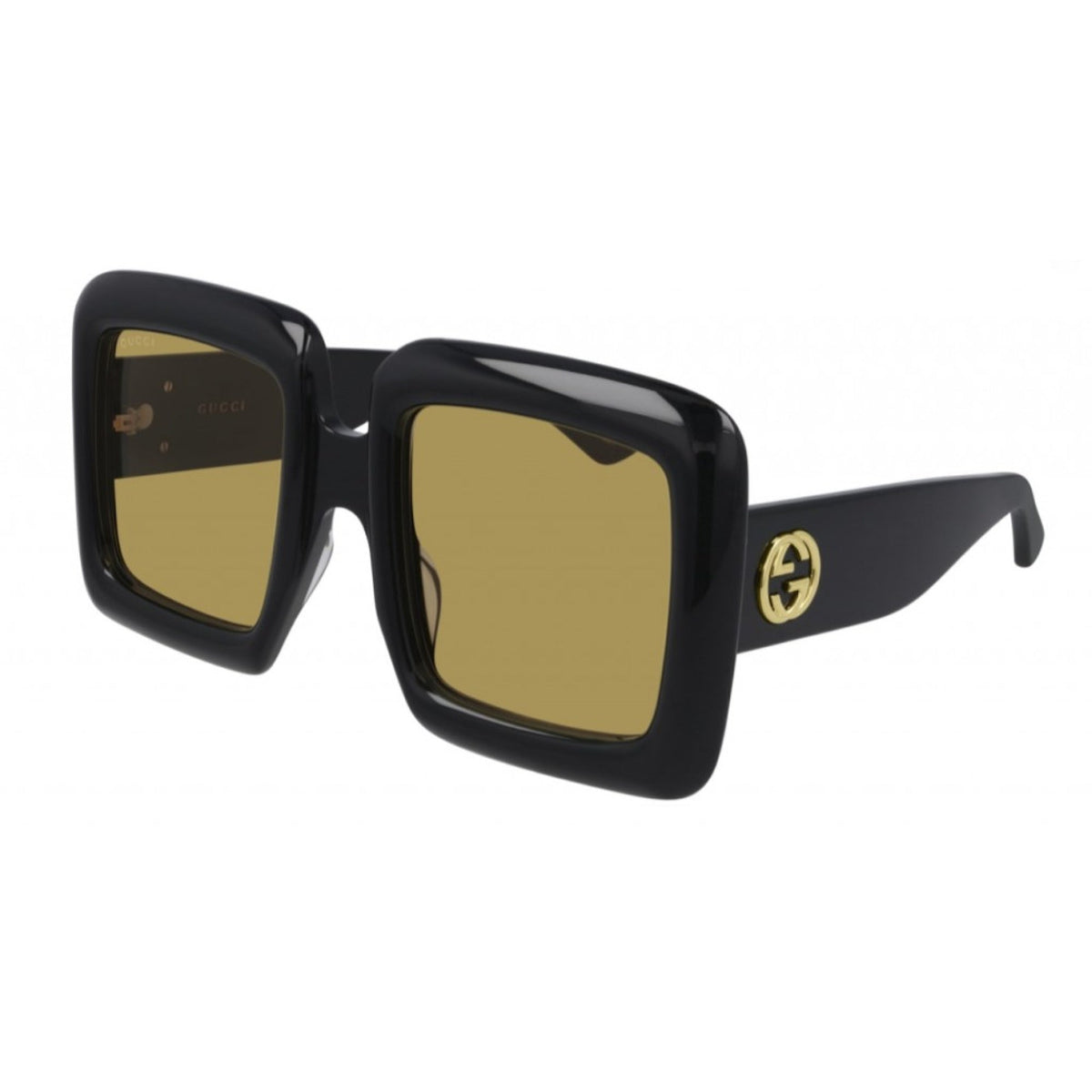 Gucci Women&#39;s Sunglasses Fall Winter 2020 Black Yellow Nylon Nylon GG0783S 001