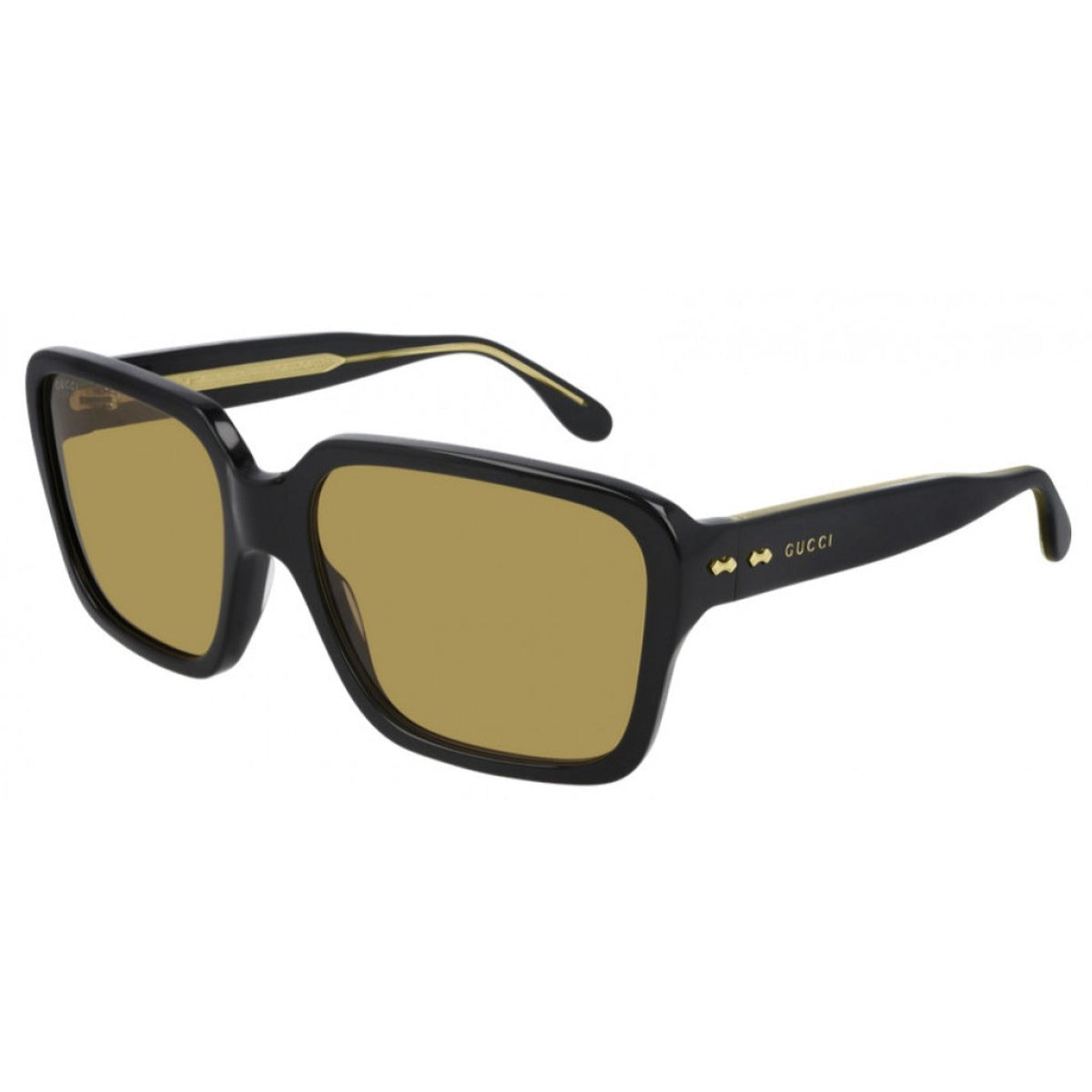 Gucci Men's Sunglasses Fall Winter 2020 Black Yellow Nylon Nylon GG0786S 001