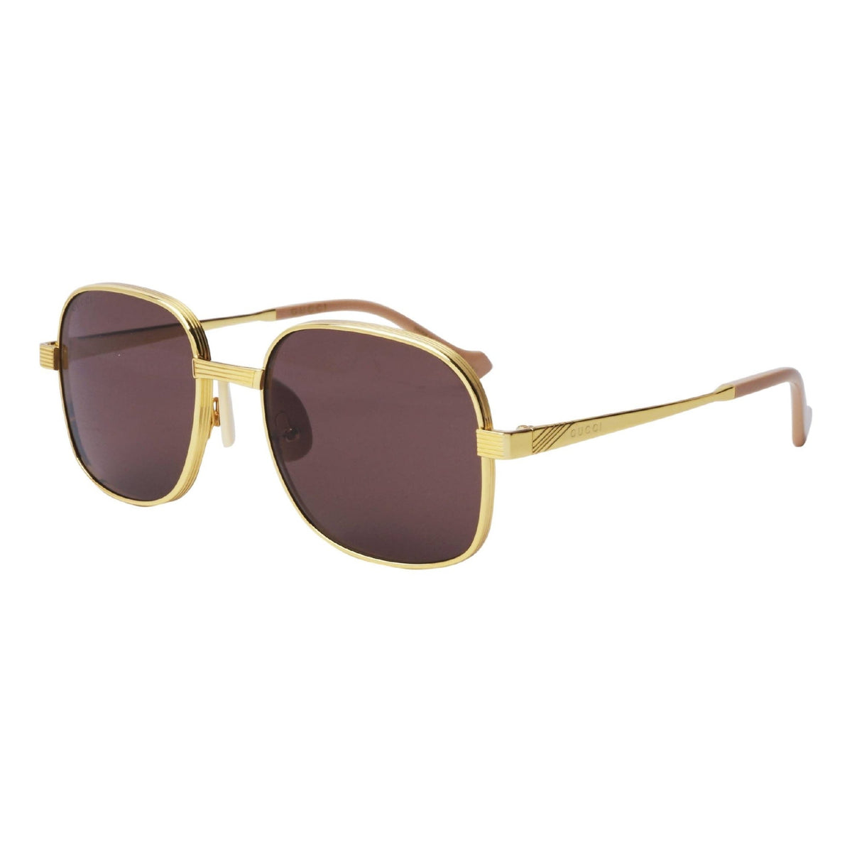 Gucci Men's Sunglasses Fall Winter 2020 Gold Brown Nylon Nylon GG0788S 002