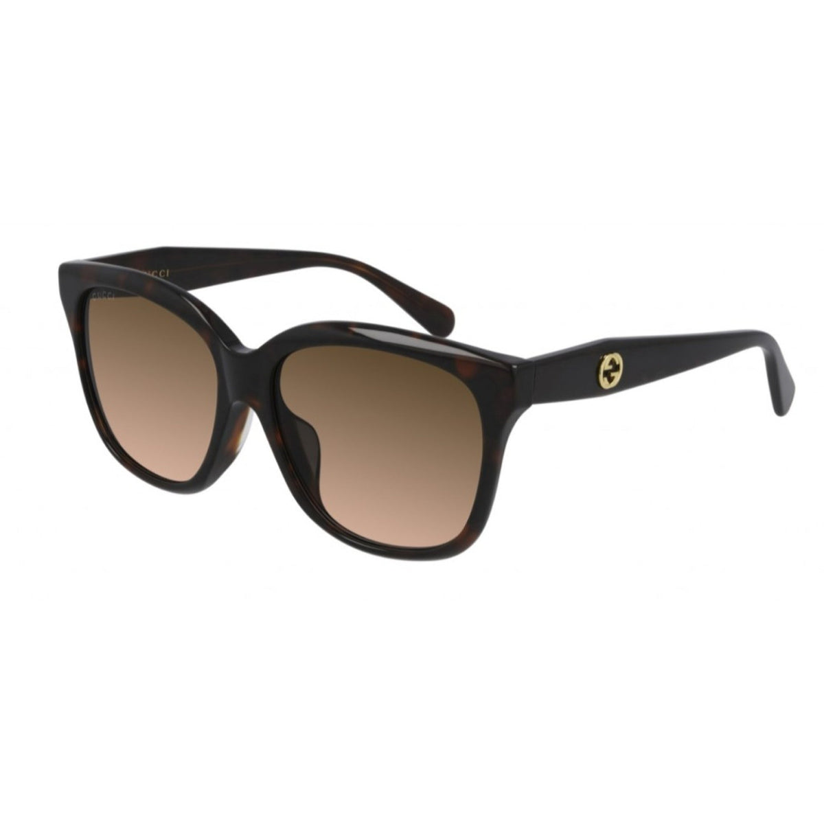 Gucci Women's Sunglasses Fall Winter 2020 Havana Brown Nylon Nylon Gradient GG0800SA 003