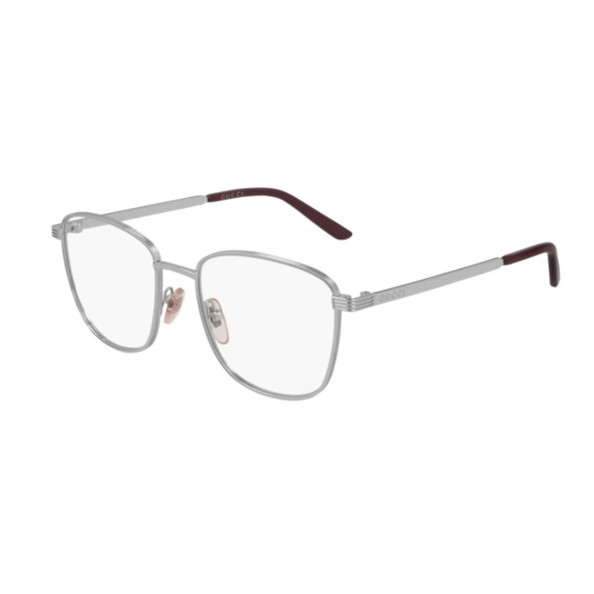 Gucci Women's Sunglasses Spring Summer 2021 Silver Transparent Demo Lens Demo Lens  GG0804O 005