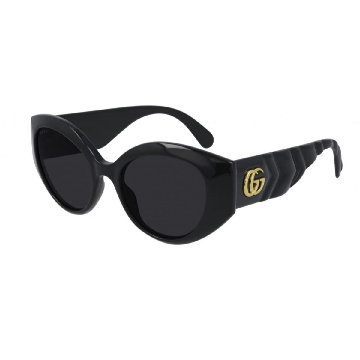 Gucci Women&#39;s Sunglasses Fall Winter 2020 Black Grey Nylon Nylon GG0809S 001