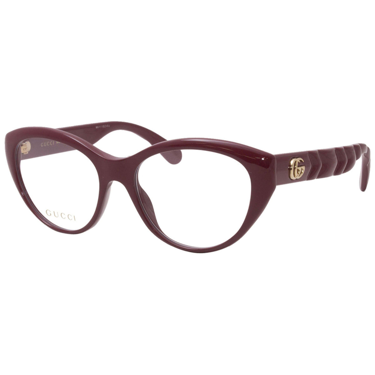 Gucci Women's Sunglasses Fall Winter 2020 Burgundy Transparent Demo Lens Demo Lens  GG0812O 003