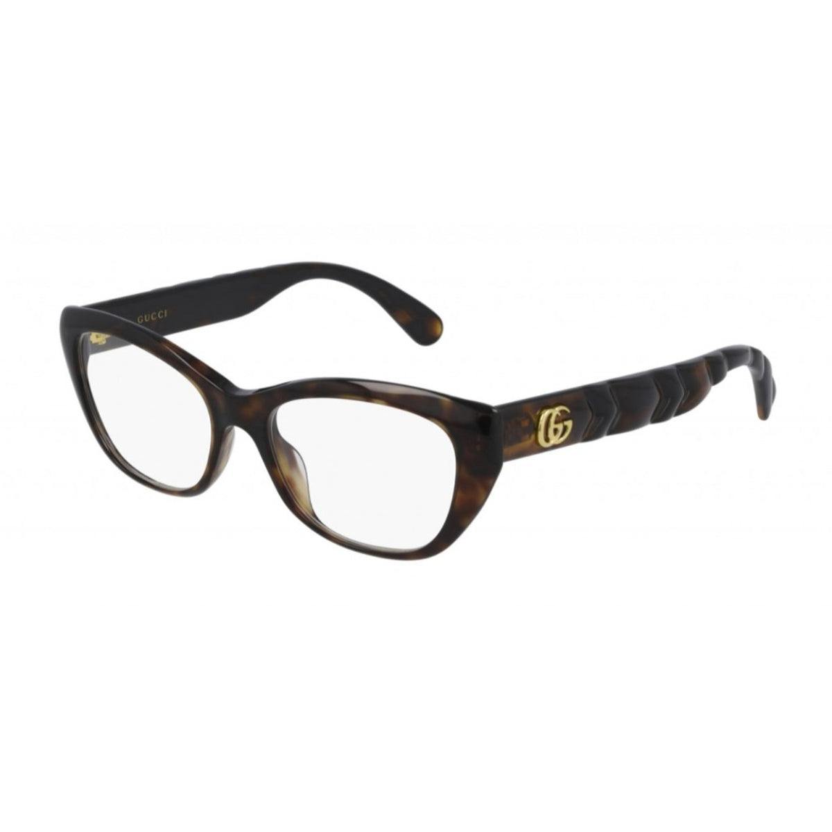 Gucci Women's Sunglasses Fall Winter 2020 Havana Transparent Demo Lens Demo Lens  GG0813O 002