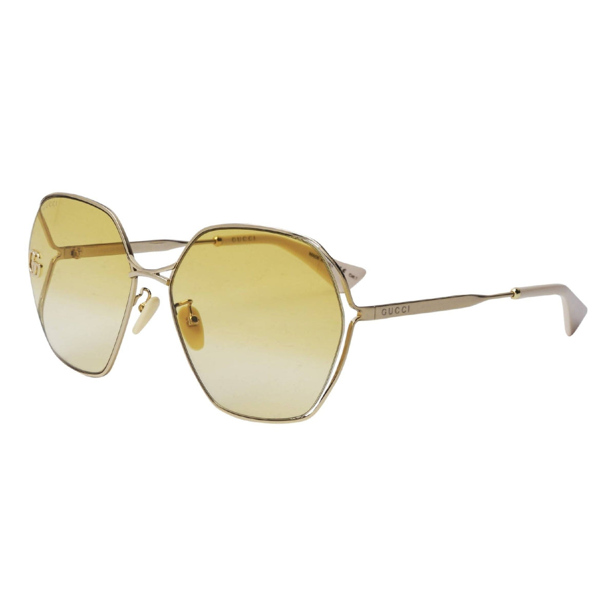 Gucci Women's Sunglasses Fall Winter 2020 Gold Yellow Nylon Nylon Gradient GG0818SA 004