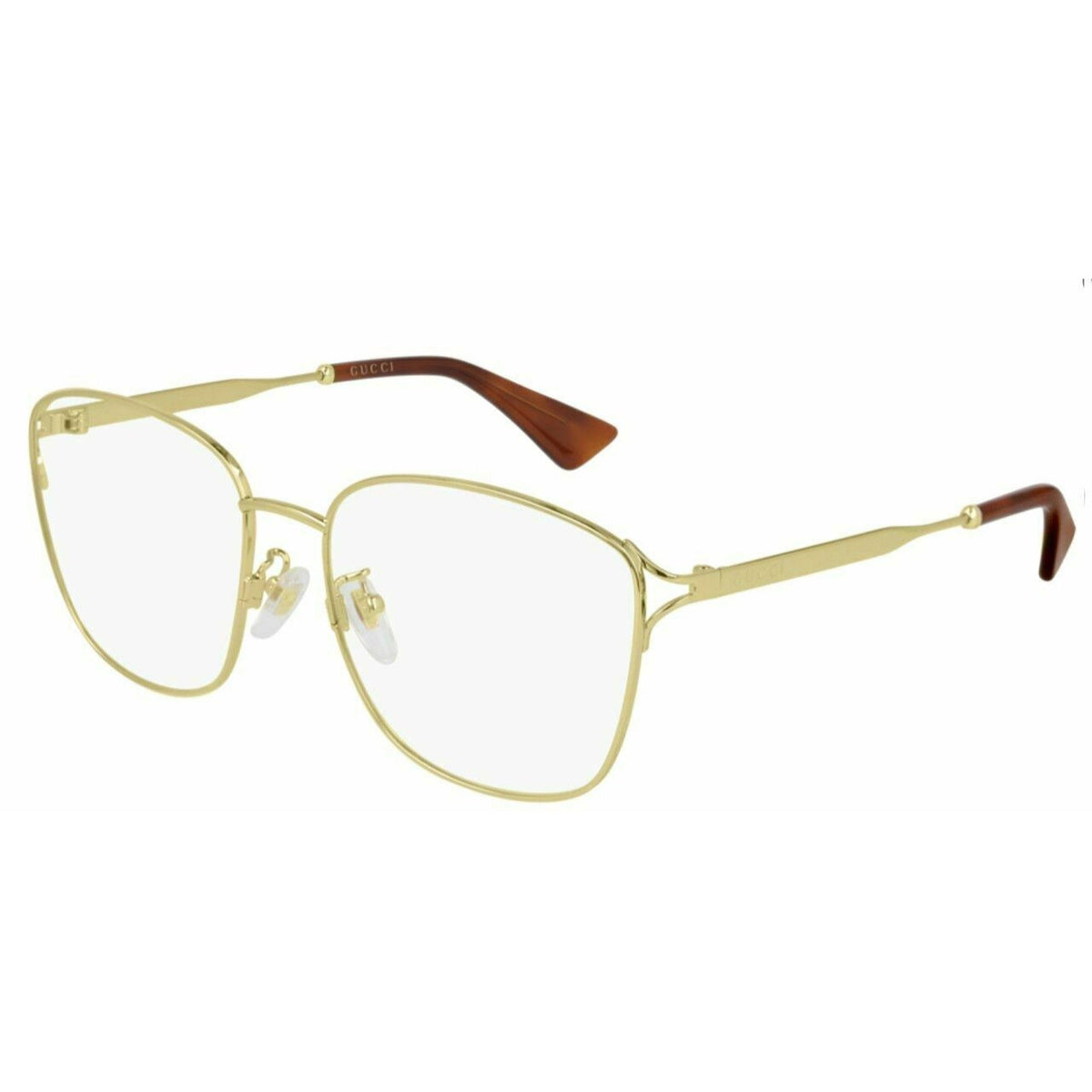 Gucci Women's Sunglasses Fall Winter 2020 Gold Transparent Demo Lens Demo Lens  GG0819OA 001